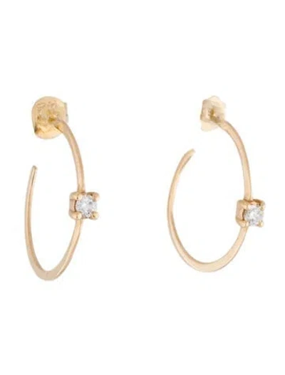Pre-owned Lana 14k Diamond Hoop Earrings In Multicolor