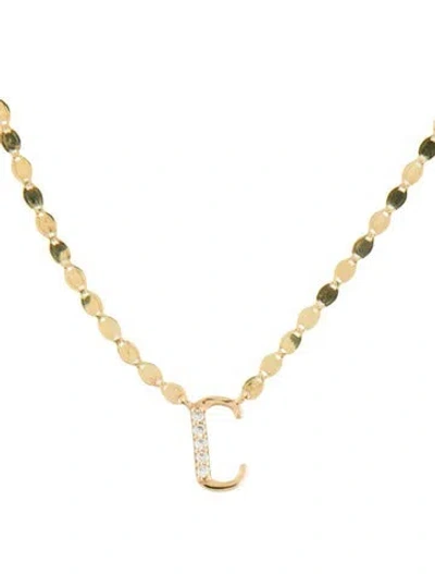 Pre-owned Lana 14k Diamond Initial "c" Necklace, 18" In Multicolor
