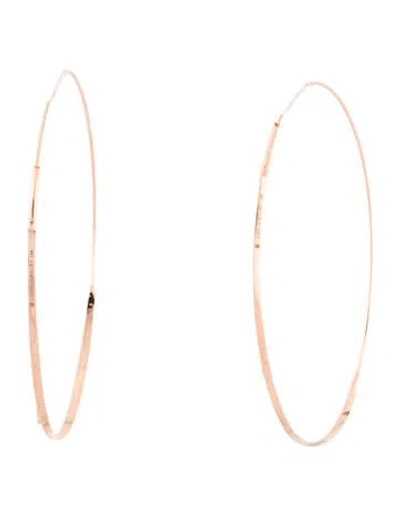 Pre-owned Lana 14k Diamond Large Flat Magic Hoop Earrings In Multi