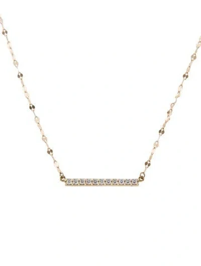 Pre-owned Lana 14k Diamond Mirage Blake Bar Necklace, 17.75" In Multi