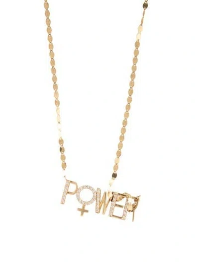 Pre-owned Lana 14k Diamond 'power' Pendant Necklace, 22.25" In Multi