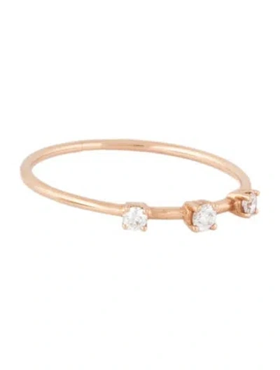 Pre-owned Lana 14k Diamond Solo Wire Band In Multicolor