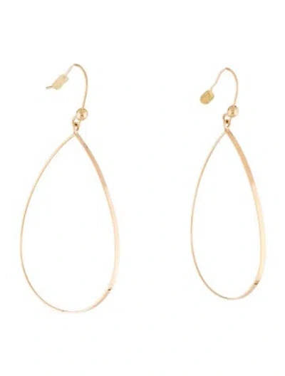 Pre-owned Lana 14k Drop Hoop Earrings In Multi