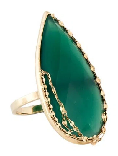 Pre-owned Lana 14k Dyed Chalcedony Spellbound Cocktail Ring In Multicolor
