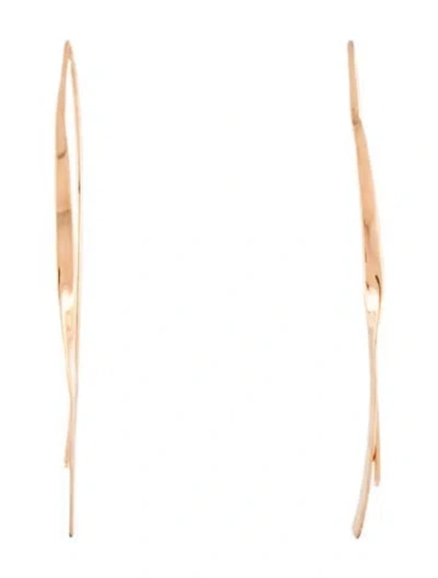 Pre-owned Lana 14k Flat Twist Upside Down Hoop Earrings In Multi