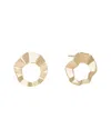Lana Geometric Crinkle Stud Earrings