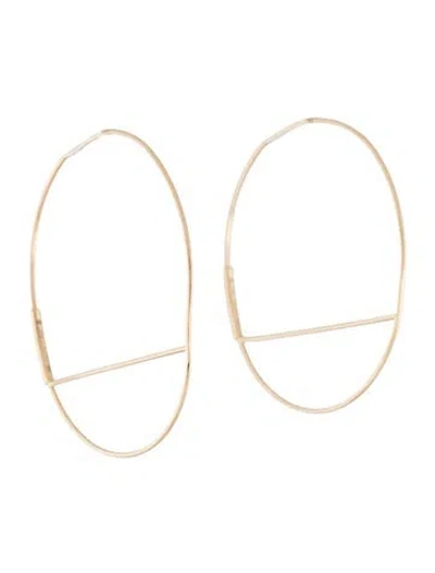 Pre-owned Lana 14k Geometric Round Hoops In Multicolor