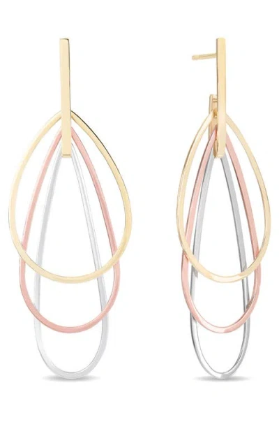 Lana 14k Gold 3-tear Hoop Earrings