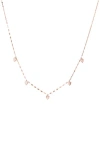Lana 14k Gold 5-heart Charm Necklace