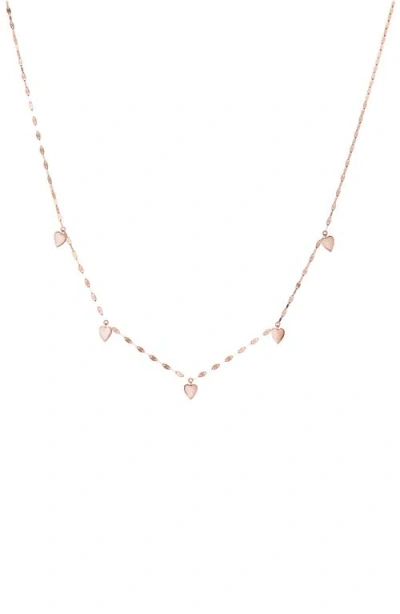 Lana 14k Gold 5-heart Charm Necklace