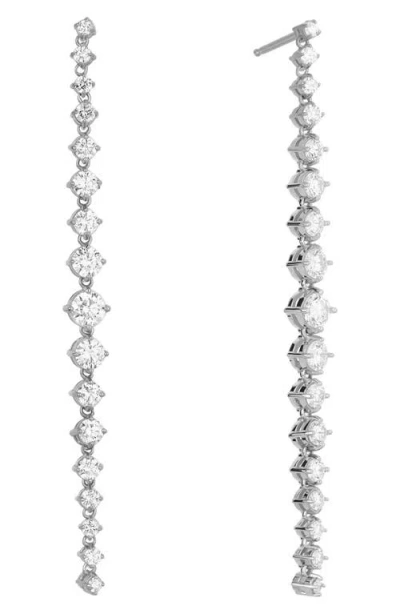 Lana 14k Gold & Diamond Linear Drop Earrings In Metallic