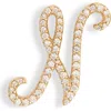 Lana 14k Gold Diamond Cursive Initial Stud Earring