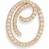 Lana 14k Gold Diamond Cursive Initial Stud Earring