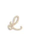 Lana 14k Gold Diamond Cursive Initial Stud Earring In Gold