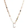 Lana 14k Gold Diamond Initial Pendant Necklace In Multi