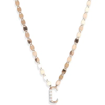 Lana 14k Gold Diamond Initial Pendant Necklace In Multi