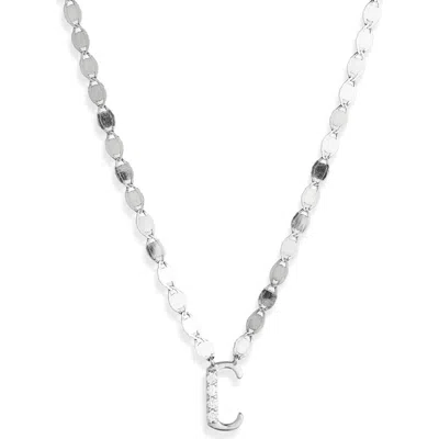 Lana 14k Gold Diamond Initial Pendant Necklace In Silver