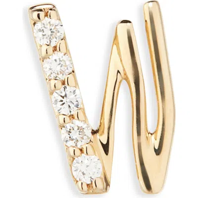 Lana 14k Gold Diamond Initial Single Stud Earring