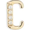 Lana 14k Gold Diamond Initial Single Stud Earring