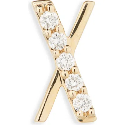 Lana 14k Gold Diamond Initial Single Stud Earring