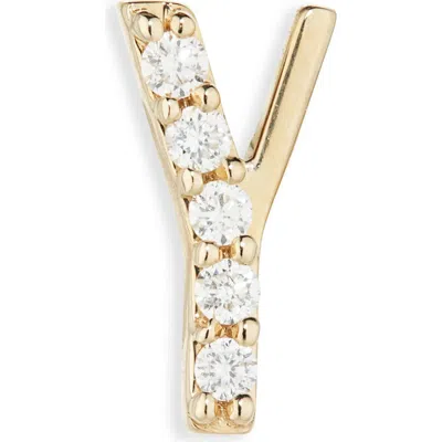 Lana 14k Gold Diamond Initial Single Stud Earring