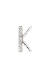 Lana 14k Gold Diamond Initial Single Stud Earring In Metallic
