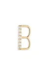 Lana 14k Gold Diamond Initial Single Stud Earring