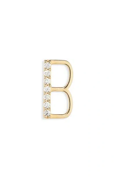 Lana 14k Gold Diamond Initial Single Stud Earring