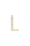 Lana 14k Gold Diamond Initial Single Stud Earring