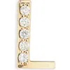 Lana 14k Gold Diamond Initial Single Stud Earring