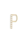 Lana 14k Gold Diamond Initial Single Stud Earring In Gold