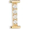 Lana 14k Gold Diamond Initial Single Stud Earring In Brown