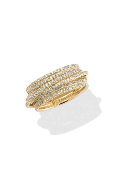 Lana 14k Gold Diamond Pavé Kinetic Ring