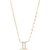 Lana 14k Gold Diamond Zodiac Gemini Pendant Necklace In Gold