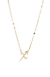 Lana 14k Gold Diamond Zodiac Sagittarius Pendant Necklace In Gold