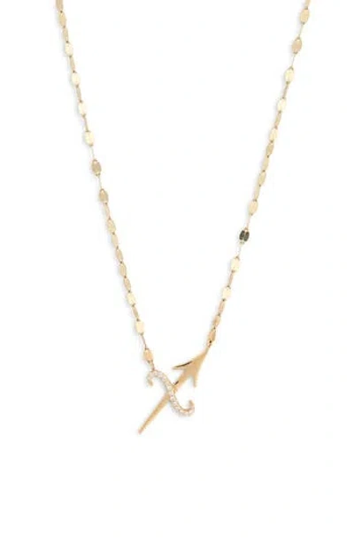 Lana 14k Gold Diamond Zodiac Sagittarius Pendant Necklace