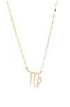 Lana 14k Gold Diamond Zodiac Virgo Pendant Necklace In Gold