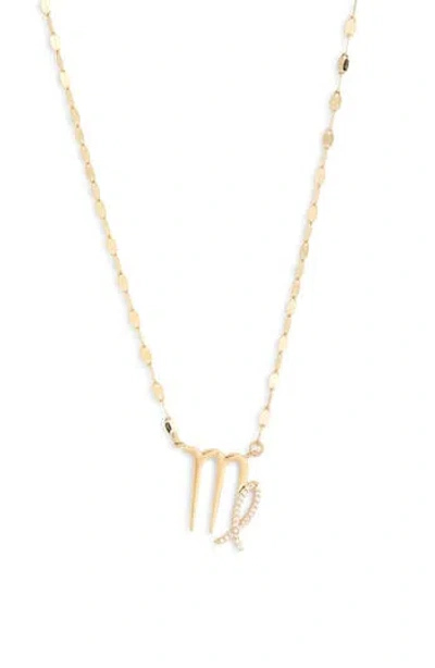 Lana 14k Gold Diamond Zodiac Virgo Pendant Necklace