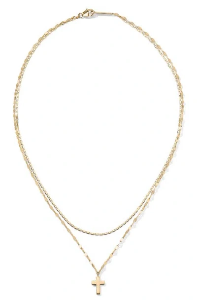 Lana 14k Gold Disc Layer Necklace