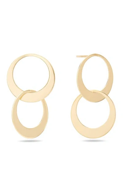 Lana 14k Gold Double Interlocking Hoop Earrings