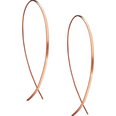 Lana 14k Gold Flat Upside Down Hoop Earrings