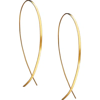 Lana 14k Gold Flat Upside Down Hoop Earrings