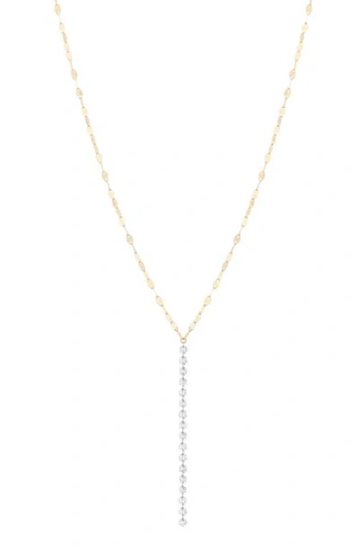 Lana 14k Gold Floating Diamond Lariat Necklace