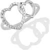 Lana 14k Gold Interlocking Diamond Heart Ring In Metallic