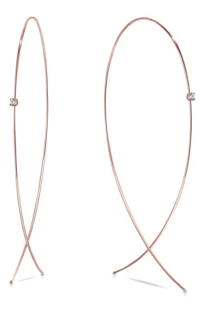 Lana 14k Gold Large Upside Down Diamond Hoop Earrings