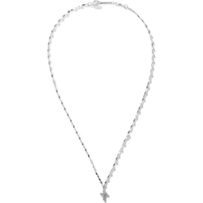 Lana 14k Gold Mini Diamond Cross Pendant Necklace