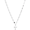 Lana 14k Gold Mini Diamond Cross Pendant Necklace In Silver