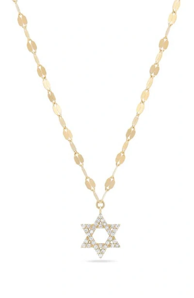 Lana 14k Gold Mini Diamond Star Of David Pendant Necklace