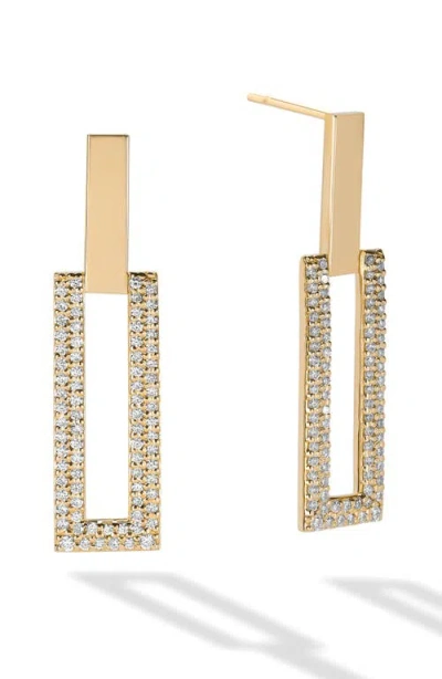 Lana 14k Gold Open Tag Drop Earrings