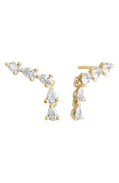 Lana 5 Piece Linear Dangle Pear Diamond Studs 14k In Gold